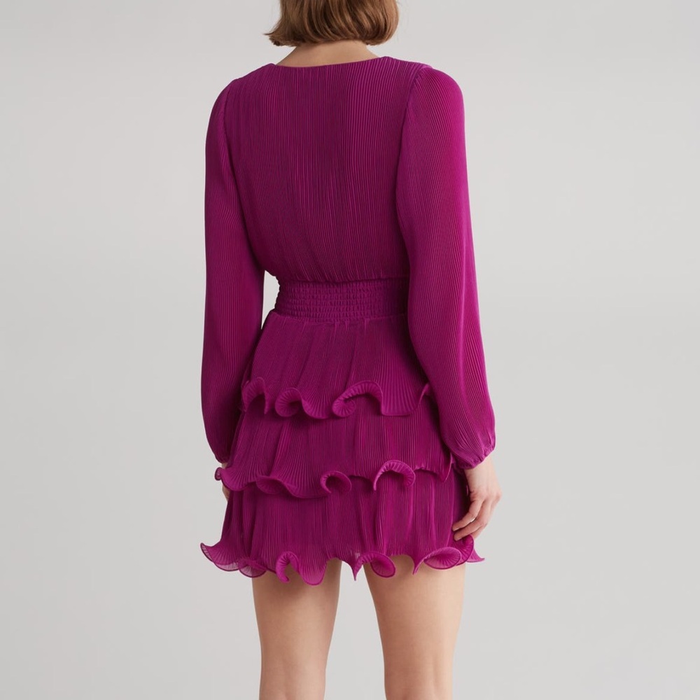 Milly Ryan Pleated Long Sleeve Dress - Picture 2 of 3